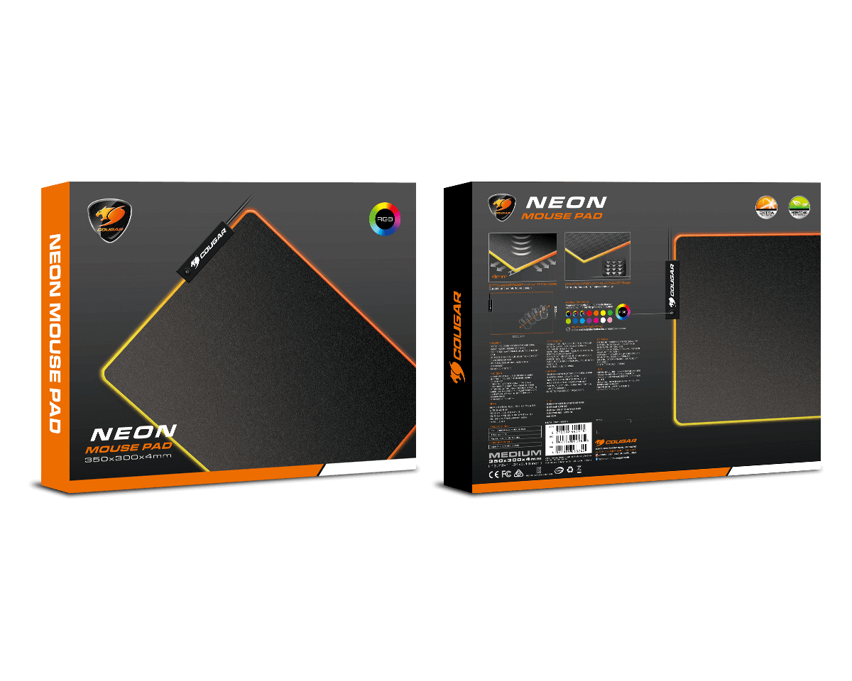 פד לעכבר COUGAR RGB Gaming Mouse Pad - NEON – תמונה 2
