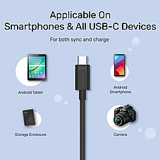 כבל usb-a-usb-c protec באורך 2 מטר – תמונה 3