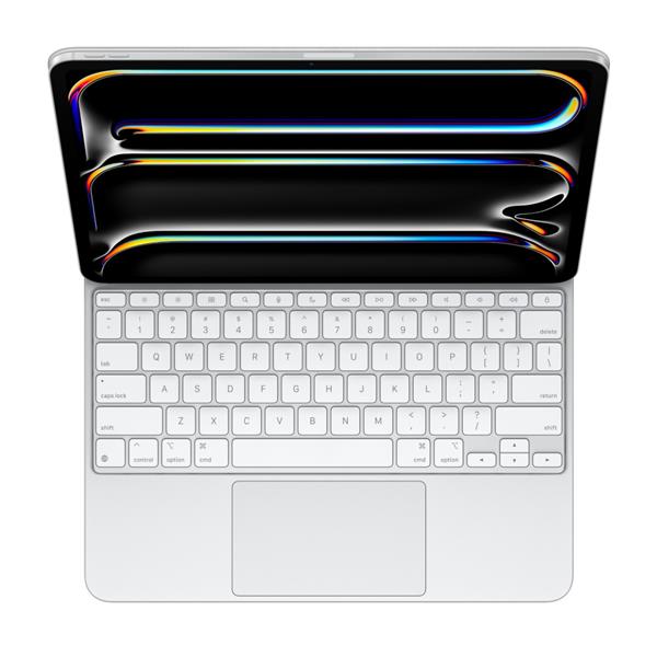 מקלדת Apple Magic Keyboard for iPad Pro 13‑inch (M4) - Arabic - White – תמונה 2