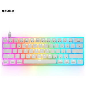 מקלדת gk61s white skyloong