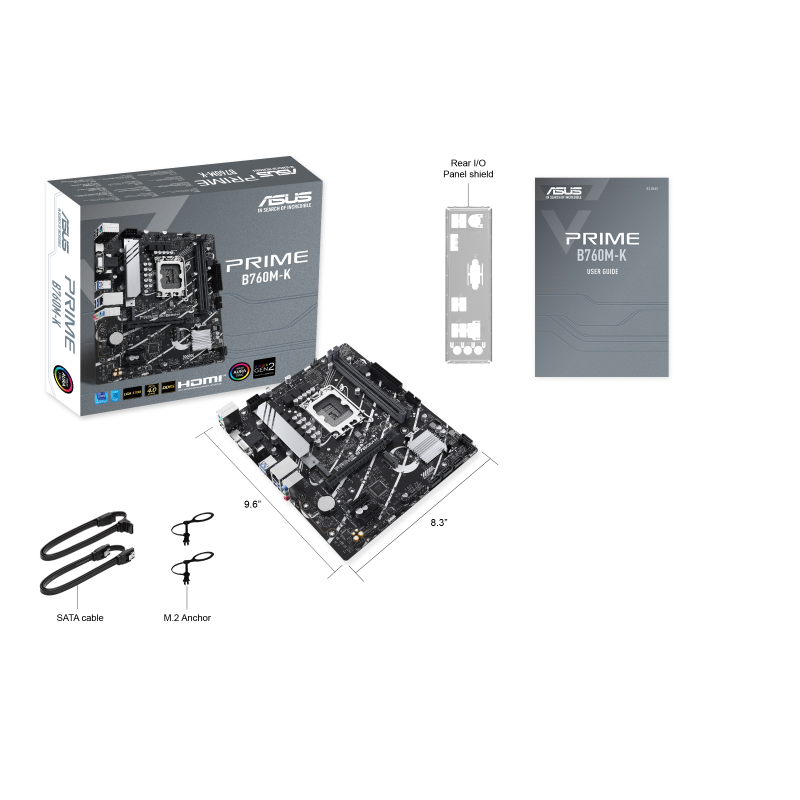 לוח אם ASUS PRIME B760M-K MB LGA1700 – תמונה 2