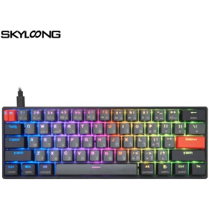 מקלדת גיימינג gk 61 black grey pbt