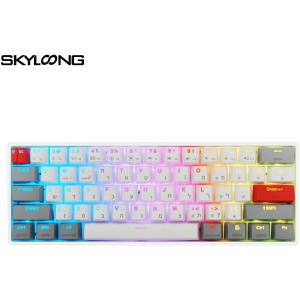 מקלדת מכנית SKYLOONG GK61 מקש צהוב אפור