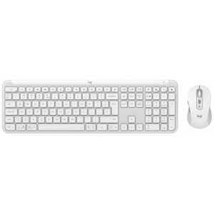 סט מקלדת עכבר אלחוטי Logitech mk950 לבן הוא סט אלחוטי אלגנטי ויעיל, המורכב ממקלדת ועכבר, המושלם לעבודה מהבית או במשרד