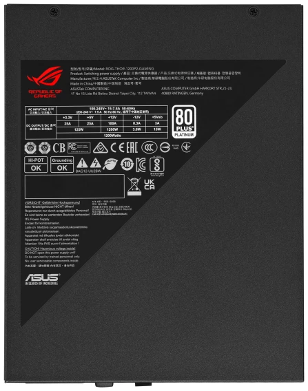 ספק כח מודולרי ASUS ROG THOR 1200W P2 PLATINUM – תמונה 6