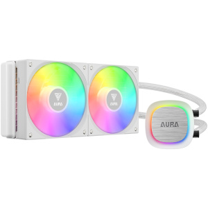 קירור נוזלי GAMDIAS AURA GL240 V2 WH - 240 לבן