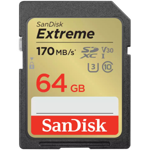 כרטיס זיכרון sandisk extreme sd 64gb 4k