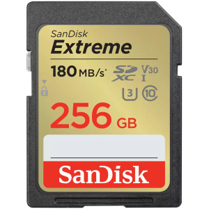 כרטיס זיכרון sandisk extreme sd 256gb 4k