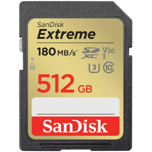 כרטיס זיכרון sandisk extreme sd 512g 4k