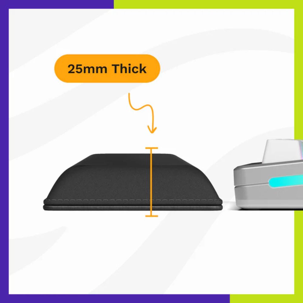 משטח גיימינג Glorious Ergonomic Wrist Rest - TKL - Cloth שחור – תמונה 3