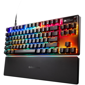 מקלדת גיימינג מכאנית מקצועית SteelSeries Apex Pro Gen 3 TKL שחור