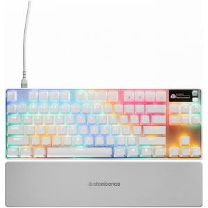 מקלדת גיימינג מכאנית מקצועית Apex Pro Gen 3 TKL לבן