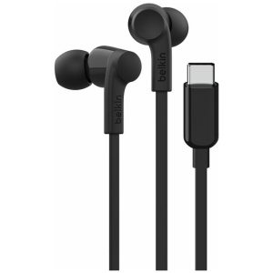 אוזניות + מיקרופון חוטיות Belkin USB-C שחור