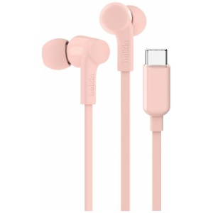 אוזניות + מיקרופון חוטיות USB-C ורוד