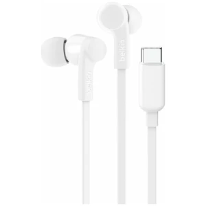 אוזניות + מיקרופון חוטיות USB-C לבן