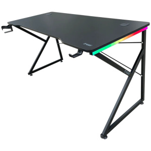 שולחן גיימינג שחור תאורת RGB אורך 150 ס"מ דגם DRAGON K