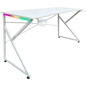 שולחן גיימינג לבן תאורת RGB אורך 150 דגם DRAGON K