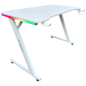 שולחן גיימינג לבן תאורת RGB אורך 120 ס"מ דגם DRAGON TZ