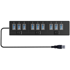 רכזת usb3 עם 10פורטים כבל 1מטר דגן