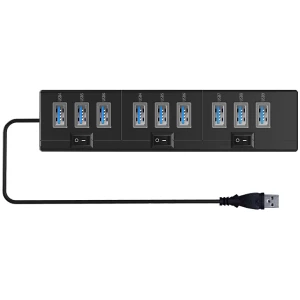 רכזת usb3 עם 10פורטים כבל 1מטר דגן