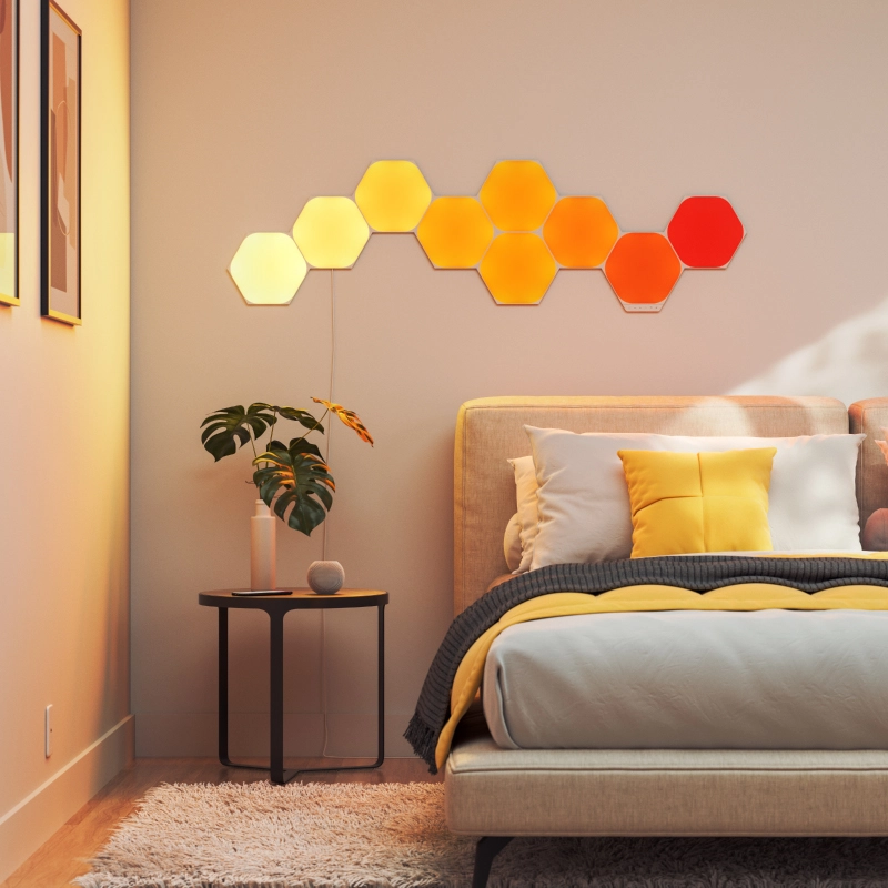 ערכת בסיס 9 יחידות בצורת משושה Nanoleaf Shapes Hexagons – תמונה 2