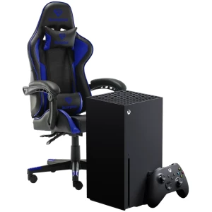 מבצע באנדל קונסולה XBOX SERIES X 1TB + מושב גיימינג SCORPIUS LIFE שחור-כחול
