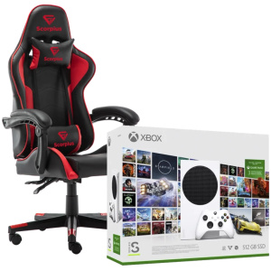 חבילת גיימינג XBOX SERIES S–STARTER EDITION + מושב גיימינג SCORPIUS LIFE