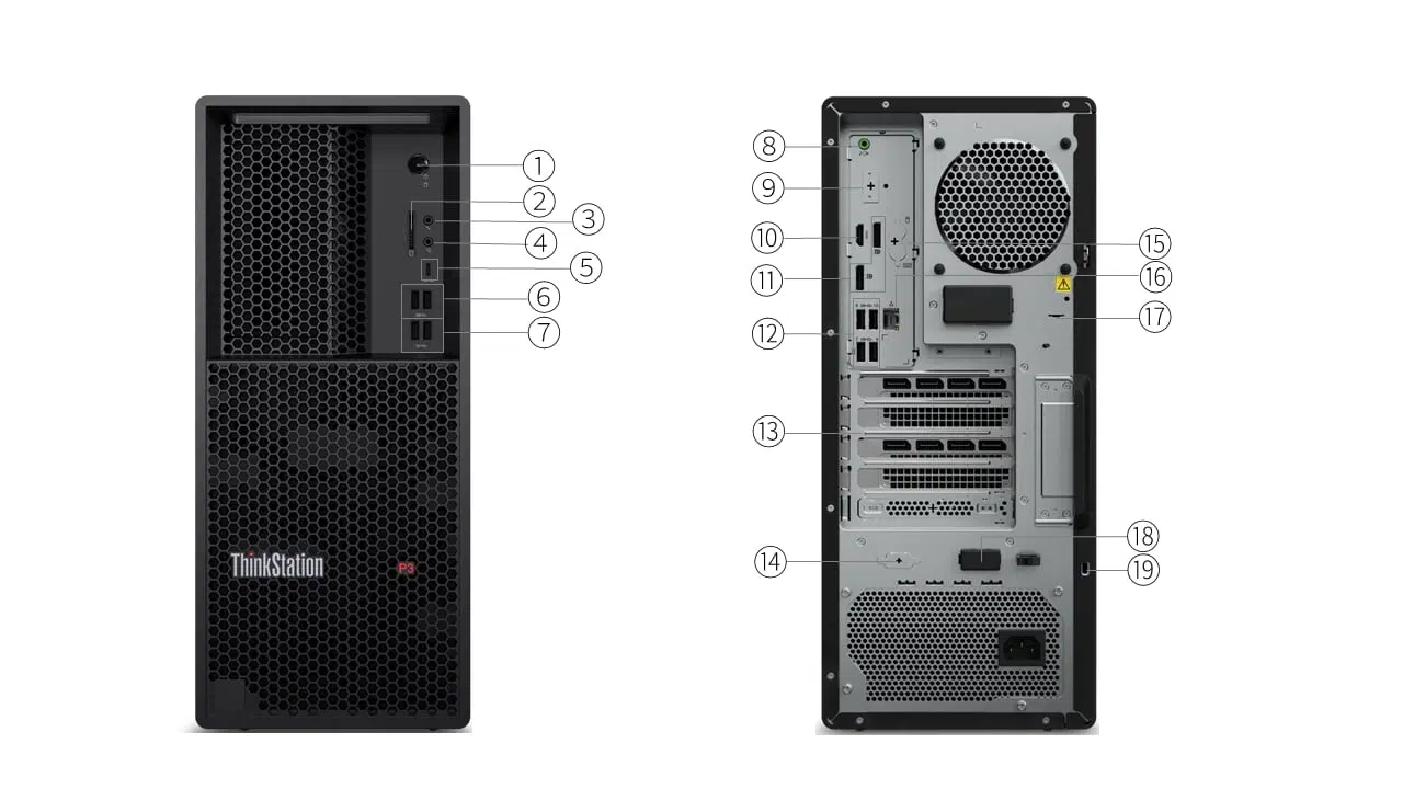 מחשב נייח Lenovo ThinkStation P3 Tower 30GS009XIV – תמונה 2