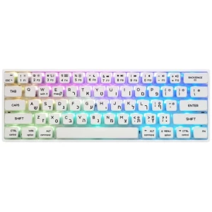 מקלדת מכנית GK61 White Pudding
