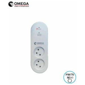 מגן ברקים 2 שקעים אנכי, 4 דקות השהייה 3500W
