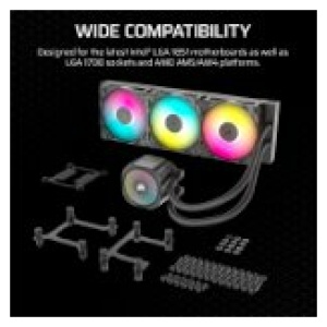 קירור נוזלי Corsair iCUE NAUTILUS 360 RS RGB שחור 360 מ"מ AIO