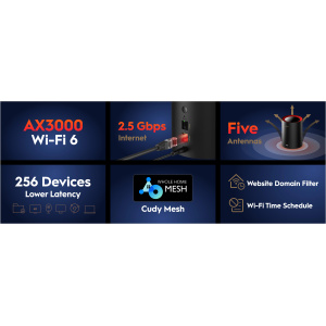 מגדילי טווח AX3000 2.5G Dual Band Wi-Fi6