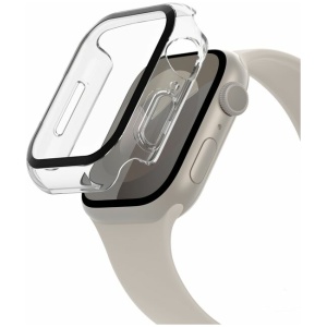 מגן מסך וכיסוי שקוף (זכוכית ופלסטיק) ל-Apple Watch 7/8/9