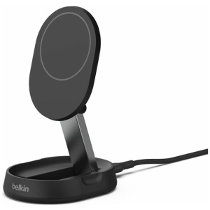 מטען אלחוטי Belkin Qi2/MagSafe 15W עם מטען קיר שחור