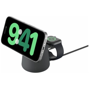 מעמד טעינה אלחוטי 2 ב-1 Belkin MagSaf שחור