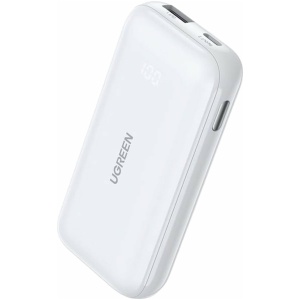 מטען נייד UGREEN 10000mAh Charging 30W Digital Display לבן