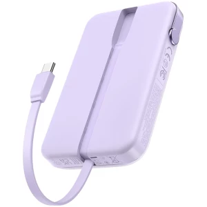 מטען נייד מהיר 30W 10000mAhUGREEN UNO USB-C עיצוב רובוט סגול