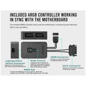 קירור נוזלי משולש antec vortex 360 argb