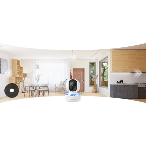 מצלמת אבטחה ביתית REOLINK E1 PRO 2K 4MP 2.4/5GHz WiFi לבן