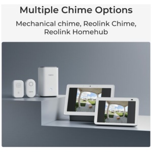 פעמון דלת חכם עם מצלמה באיכות 2K+ עם Wi-Fi 180* REOLINK לבן