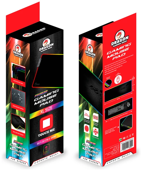 משטח גיימינג DRAGON PAD RGB 80*30 XL – תמונה 5