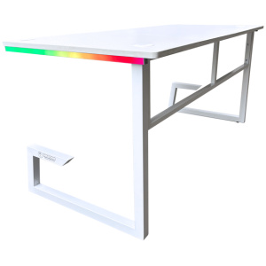 DRAGON שולחן גיימינג תאורת RGB אורך 160 ס"מ דגם TG צבע לבן