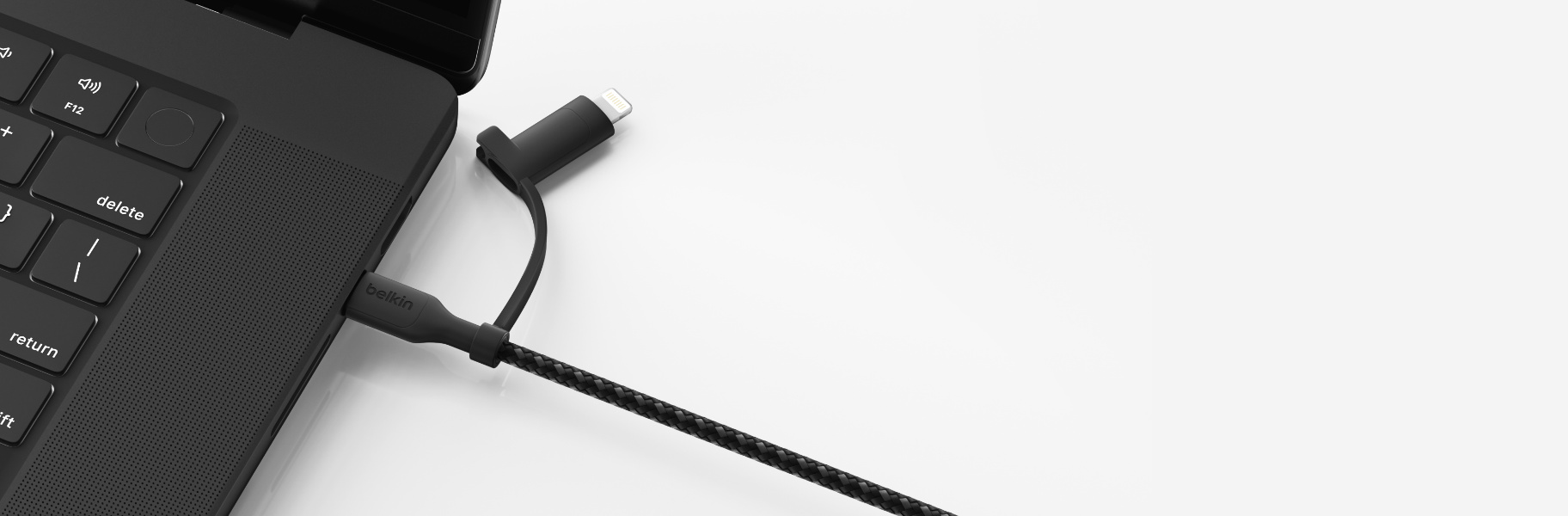

BoostCharge Pro
כבל 2 ב-1 עם מחבר USB-C ו-Lightningכותרת ריקה
19.99 פאונד
BoostCharge Pro
כבל 2 ב-1 עם מחבר USB-C ו-Lightning