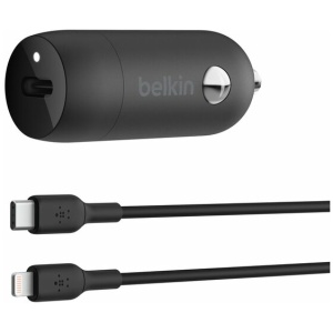 מטען לרכב עם חיבור USB-C + כבל Belkin