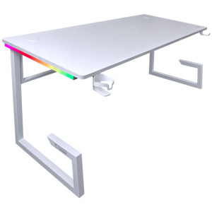 DRAGON שולחן גיימינג תאורת RGB אורך 160 ס"מ דגם TG צבע לבן