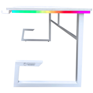 DRAGON שולחן גיימינג תאורת RGB אורך 160 ס"מ דגם TG צבע לבן
