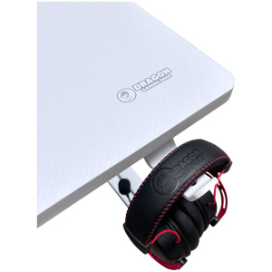 DRAGON שולחן גיימינג תאורת RGB אורך 160 ס"מ דגם TG צבע לבן