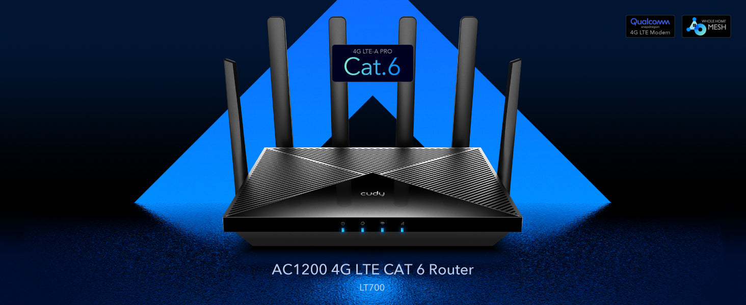 נתב Cudy 4G AC1200 Dual SIM Cat6