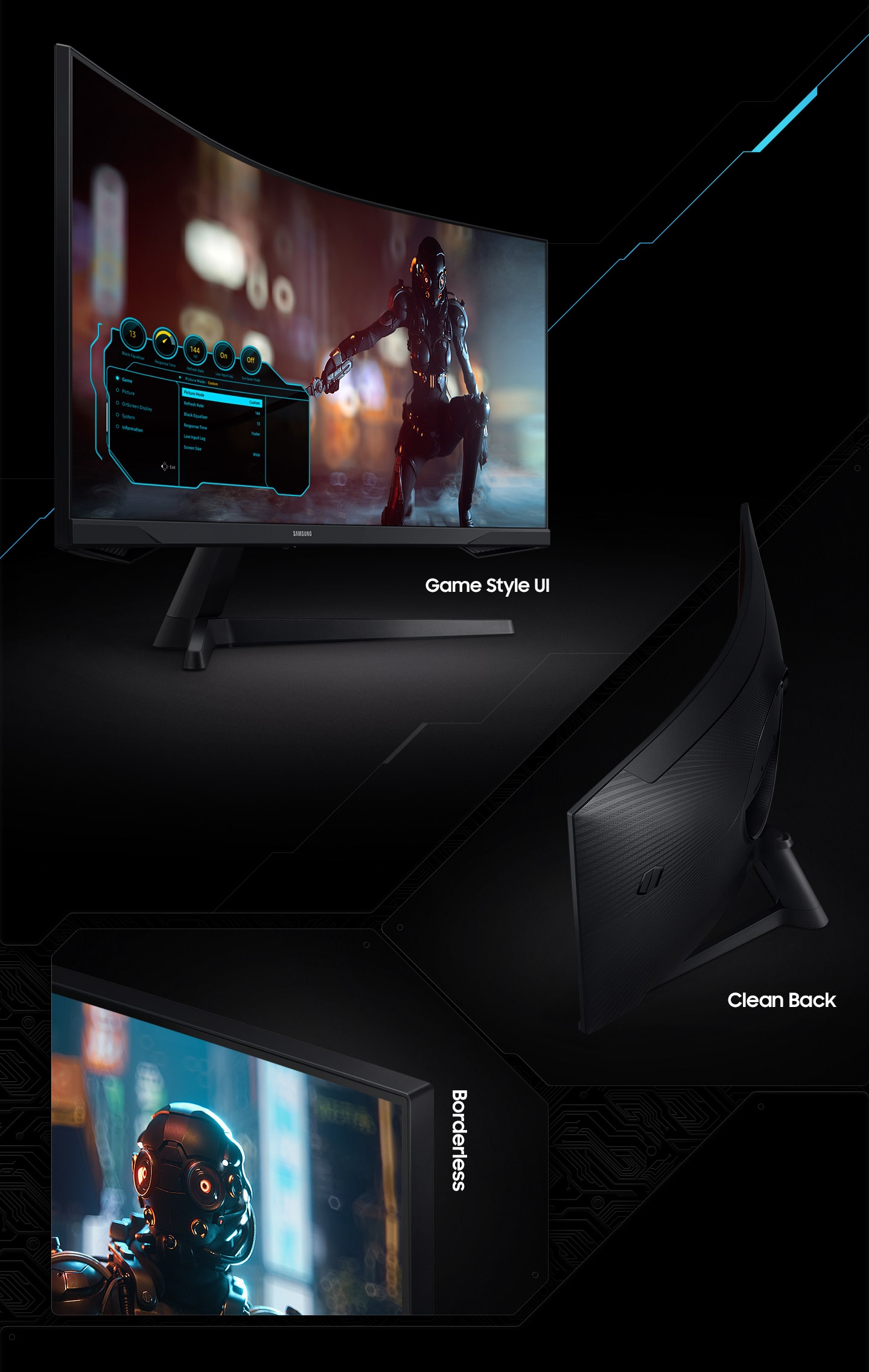 צג גיימינג WQHD 34”‎ דגם C34G55TWWP בעל מסך קעור 