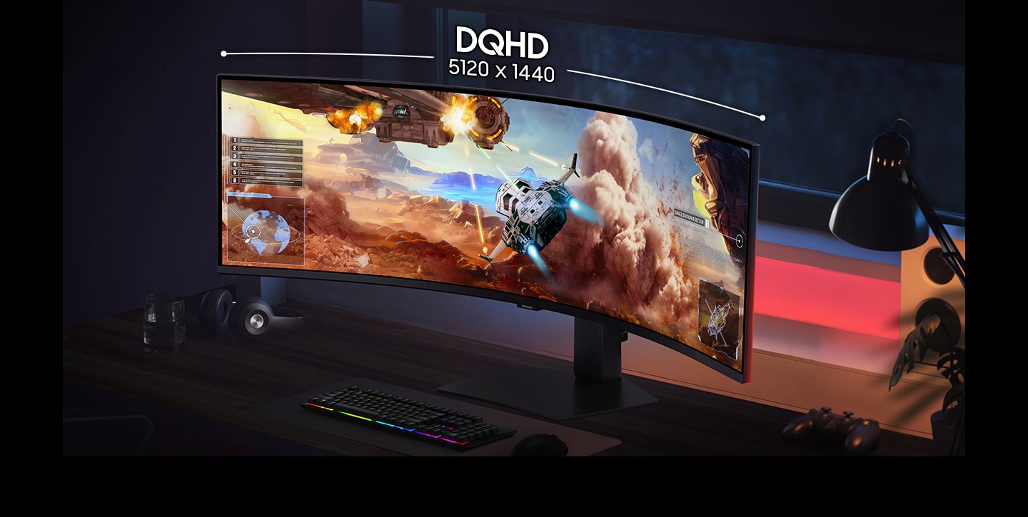 מסך גיימינג Odyssey G9 G91F DQHD 144Hz בגודל 49 אינץ'
